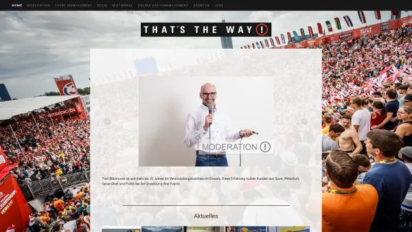 Website Screenshot: THATS THE WAY - HOME - That's the way Event Management - Tom Bläumauer - Date: 2023-06-26 10:23:10