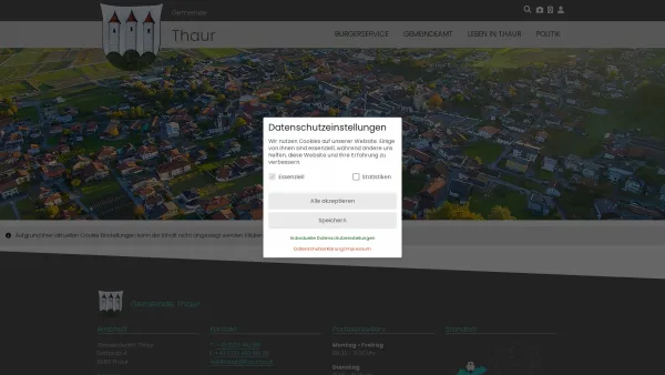 Website Screenshot: Thaur Gemeinde Region Regional Regionales Information System Gemeinde Gemeinden - Gemeinde Thaur - Startseite - Date: 2023-06-26 10:23:10