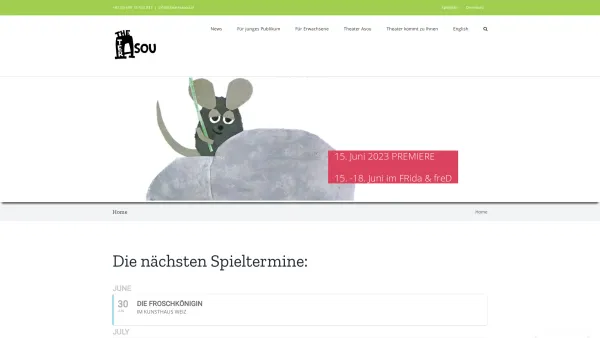 Website Screenshot: www.theaterasou.at Theater ASOU Theater Bewegung - Home - theaterasou - Date: 2023-06-26 10:23:10