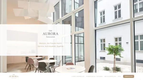 Website Screenshot: The Aurora Ärztezentrum - The Aurora Ärztezentrum Wien | Medizin, die Freude macht - Date: 2023-06-15 16:02:34