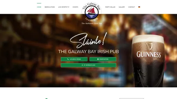 Website Screenshot: The Galway Bay - THE GALWAY BAY IRISH PUB INNSBRUCK - Date: 2023-06-26 10:23:10