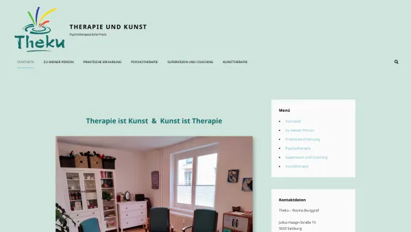 Website Screenshot: theku - Therapie und Kunst – Psychotherapeutische Praxis - Date: 2023-06-15 16:02:34