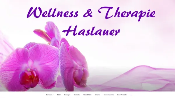 Website Screenshot: Wellness Therapie Haslauer - Date: 2023-06-26 10:23:10