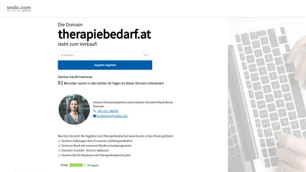 Website Screenshot: Engel Therapiebedarf - therapiebedarf.at steht zum Verkauf - Sedo GmbH - Date: 2023-06-26 10:23:10