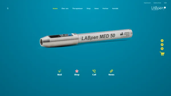 Website Screenshot: Therapielaser - Home | LABpen MED Therapielaser | Medizintechnik Behounek GmbH | Graz, Steiermark, Austria - Date: 2023-06-26 10:23:13