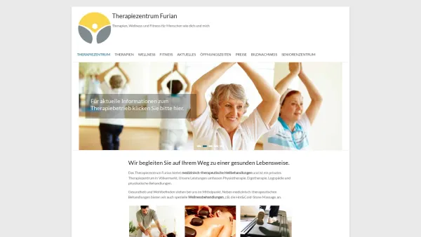 Website Screenshot: Therapiezentrum Furian Institut f Physiotherapie Ergotherapie u Neue Seite 2 - Therapiezentrum Furian - Therapien, Wellness, Fitness - Date: 2023-06-14 10:45:42