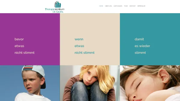 Website Screenshot: Kinder- und Jugendtherapiezentrum - Dr. Ursula Grohs - Home | Therapiezentrum - Date: 2023-06-26 10:23:13
