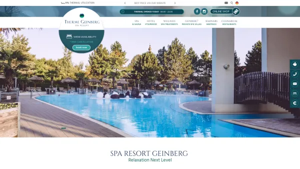 Website Screenshot: Therme Geinberg Startseite - Therme Geinberg: spa, resort & thermal baths in Upper Austria - Date: 2023-06-26 10:23:13