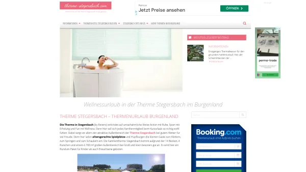 Website Screenshot: Therme Stegersbach Informationen - Therme Stegersbach ‌‌| therme-stegersbach.com - Date: 2023-06-26 10:23:13