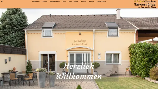 Website Screenshot: Gästehaus Thermenblick 60m zur Therme Laa! - Gästehaus Thermenblick Laa an der Thaya • Home Unterkünfte - Date: 2023-06-26 10:23:13
