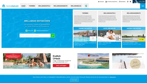 Website Screenshot: New Mediacheck GmbH - Thermencheck.com | Wellness entdecken | Thermen, Wellnesshotels, Wellnessurlaub & Wellnessangebote - Date: 2023-06-26 10:23:13