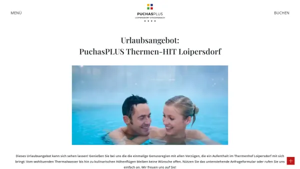 Website Screenshot: Thermenhof Loipersdorf - Urlaubsangebot Thermen-HIT Loipersdorf - Puchasplus - Date: 2023-06-14 10:45:42