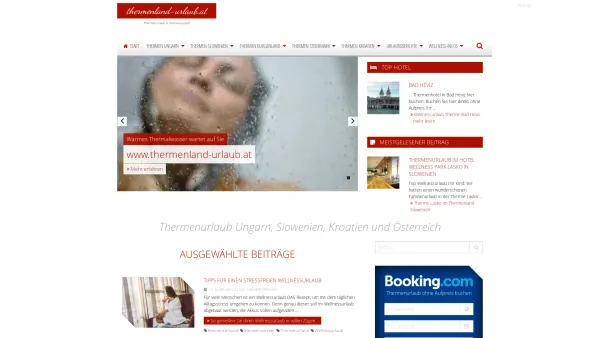 Website Screenshot: Thermenland Urlaub - thermenland-urlaub.at › Thermenurlaub & Wellnessurlaub - Date: 2023-06-15 16:02:34