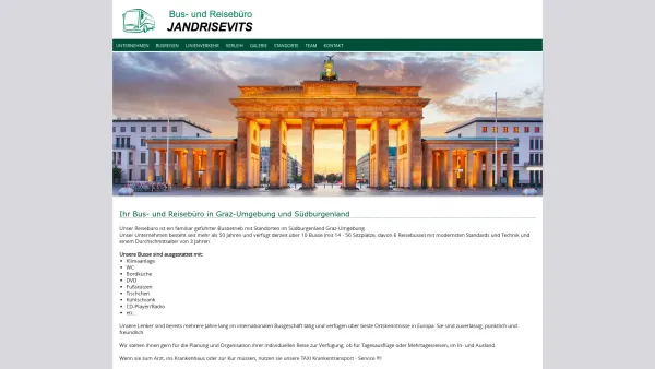 Website Screenshot: Jandrisevits Reisen Ges.m.b.H. - Reisebüro Jandrisevits : Unternehmen  - Date: 2023-06-15 16:02:34