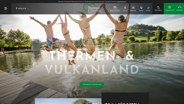Website Screenshot: Thermenland Steiermark
Süd & Oststeiermark Marketing GmbH - Thermen- & Vulkanland Steiermark | Urlaub in Österreich - Date: 2023-06-26 10:26:49