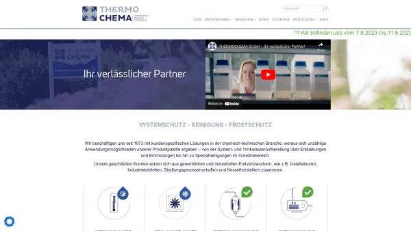 Website Screenshot: Thermochema - Systemschutz - Reinigung - Frostschutz - Thermochema - Date: 2023-06-14 10:45:45
