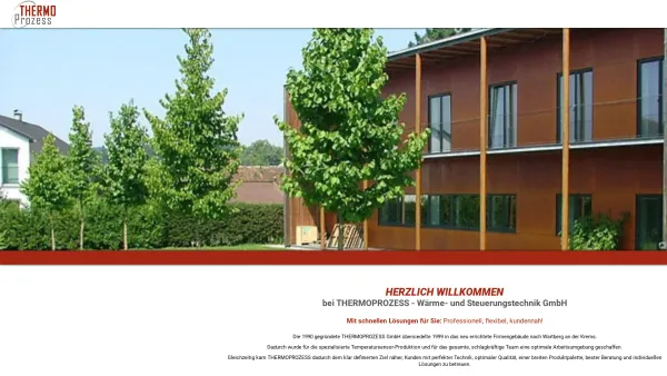 Website Screenshot: THERMOPROZESS Wärme u. Steuerungstechnik Gesellschaft m.b.H. - Home - Date: 2023-06-26 10:23:13