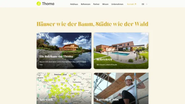 Website Screenshot: Ing. Erwin Thoma Holz GmbH - Thoma Forschungszentrum für Holzverarbeitung - Gesund und nachhaltig wohnen im Thoma Holzhaus - Date: 2023-06-14 10:45:45