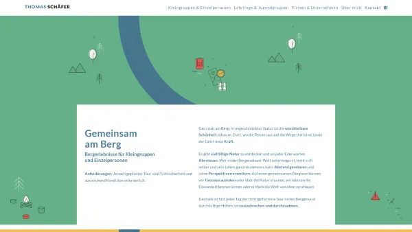 Website Screenshot: Thomas Schäfer Staatlich geprüfter Bergführer - Thomas Schaefer | Bergführer, Erlebnis- und Naturpädagoge - Date: 2023-06-26 10:23:13
