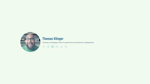 Website Screenshot: Thomas Klinger - Die ganz und gar private Seite von Thomas Klinger - Date: 2023-06-14 10:45:45
