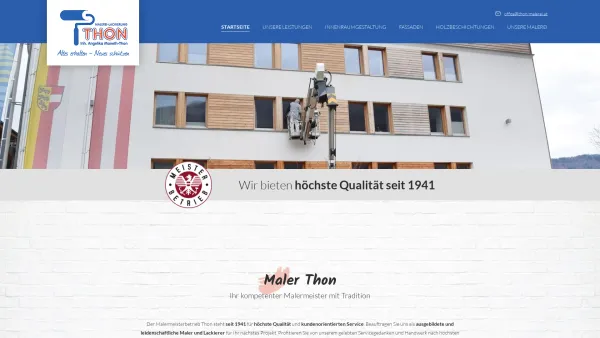 Website Screenshot: Harald THON Malermeister - Maler und Lackierer Thon in Steindorf am Ossiacher See - Date: 2023-06-14 10:45:45