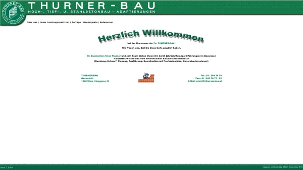 Website Screenshot: Thurner-Bau - Thurner-Bau - Date: 2023-06-26 10:23:13
