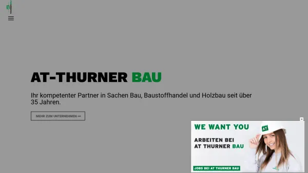 Website Screenshot: AT Thurner Bau Bauunternehmen - Thurnerbau Imst – Bauunternehmen, Holzbau, Baustoffhandel | Imst – Längenfeld - Date: 2023-06-26 10:23:16