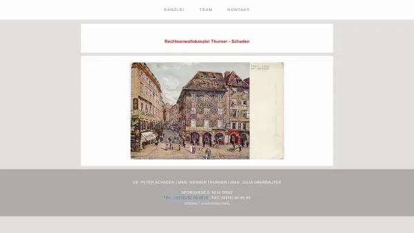 Website Screenshot: Dr.Peter Schaden Dr. Werner Thurner Gesellschaft bürgerlichen Kanzlei Thurner Schaden - Rechtsanwaltskanzlei Thurner - Schaden - Date: 2023-06-14 10:38:10