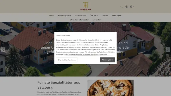 Website Screenshot: Feinbäckerei Thurnhofer - bakerman web shop - Date: 2023-06-26 10:23:16