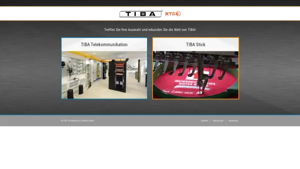 Website Screenshot: TIBA Produktions und Vertriebs GmbH - TIBA Produktions- und Vertriebs GmbH [TIBA Telekommunikation & TIBA Stick] - Date: 2023-06-26 10:23:16