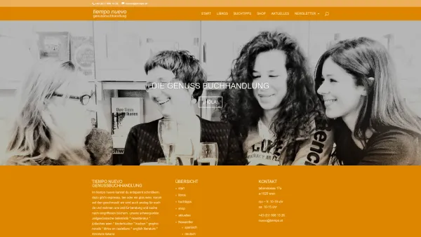Website Screenshot: tiempo.at Wilkommen - Tiempo Nuevo | Buchhandlung Wien - Date: 2023-06-26 10:23:16