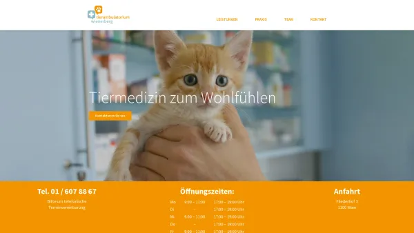 Website Screenshot: Tierambulatorium Wienerberg - Tierambulatorium Wienerberg - Date: 2023-06-26 10:23:16
