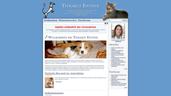 Website Screenshot: Tierarzt Entner - Tierarzt Entner bei Graz - Date: 2023-06-14 10:37:41
