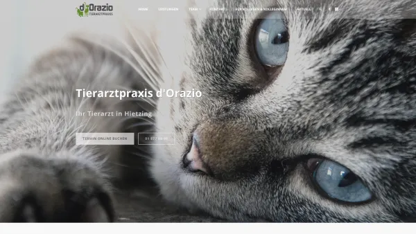 Website Screenshot: Tierarztpraxis d'Orazio - Tierarztpraxis d'Orazio – Ihr Tierarzt in Hietzing - Date: 2023-06-15 16:02:34