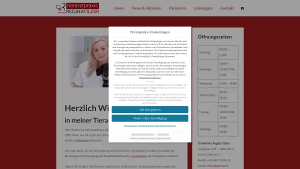 Website Screenshot: Tierarztpraxis Dr. Regina Tilzer - Tierarztpraxis Regina Tilzer - Date: 2023-06-14 10:37:01