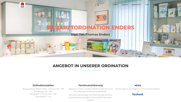Website Screenshot: Tierarzt Wien Ordinationsgemeinschaft Kitzweger und Enders - Tierarztordination Enders - Wien Favoriten - Tierarztordination Dipl. Tzt. Thomas Enders - Date: 2023-06-14 10:45:45