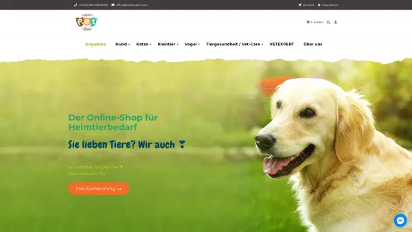 Website Screenshot: www.tierbedarf.wien - Heimtierbedarf & Tiernahrung/Tierfutter– Haustierbedarf/Tierbedarf.wien - Date: 2023-06-15 16:02:34