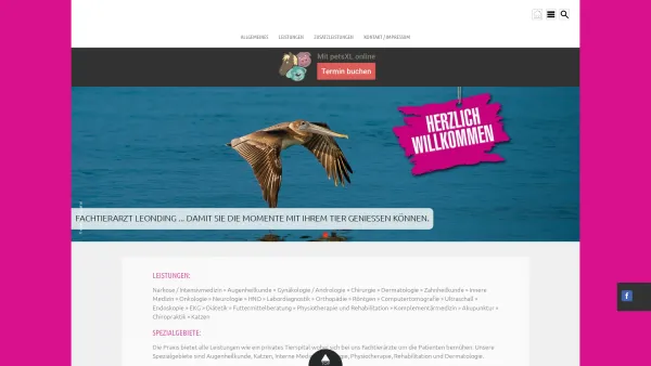 Website Screenshot: Tierklinik Leonding - Fachtierarzt Leonding - Das Beste für Ihr Tier - Date: 2023-06-15 16:02:34