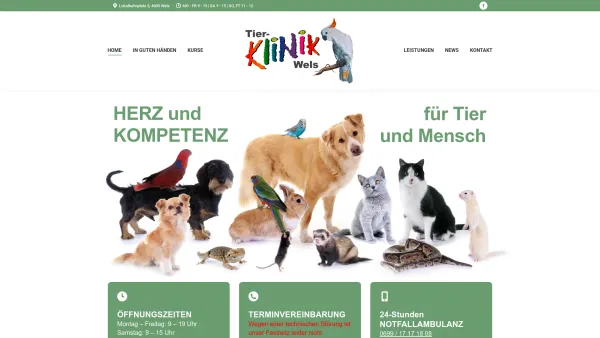 Website Screenshot: Tierklinik Wels e.U. - Herz & Kompetenz für Tier und Mensch | Tierklinik Wels - Date: 2023-06-15 16:02:34
