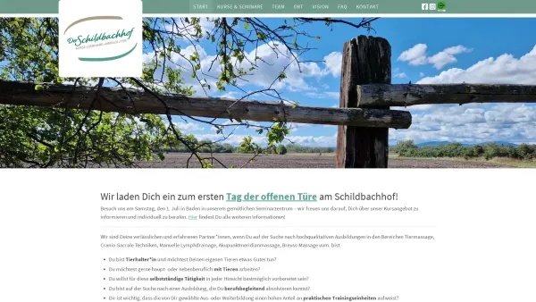 Website Screenshot: tiermassage.at Renate Burghardt - Der Schildbachhof - Ausbildungen Tiermassage, Cranio uvm. - Date: 2023-06-26 10:23:16