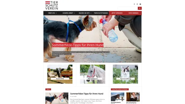 Website Screenshot: Österreichischer Tierschutzverein - Österreichischer Tierschutzverein - für die Rechte & Belange von Tieren - Date: 2023-06-26 10:23:16