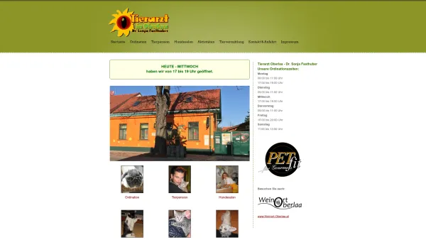 Website Screenshot: Fasthuber Sonja Tier Service Center Tierarzt Oberlaa - Tierarzt Oberlaa Wien, Dr. Sonja Fasthuber - www.TierServiceCenter.at - Date: 2023-06-14 10:45:45