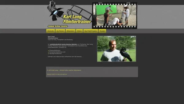 Website Screenshot: Karl Lang - Filmtiertrainer - Filmtiertrainer Karl Lang - Date: 2023-06-26 10:23:16