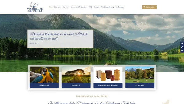 Website Screenshot: Tiertrauer Salzburg GmbH, Oberalm - Tierbestattungen | Haustierbestattungen | Tierkrematorium | Unser Service - Date: 2023-06-26 10:23:16