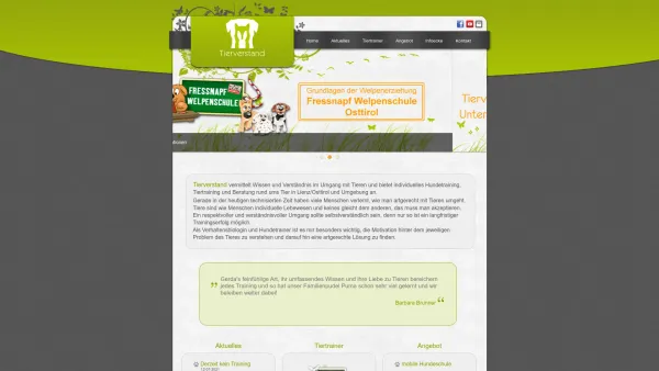 Website Screenshot: Tierverstand e.U. - Tierverstand - mobile Hundeschule aus Lienz - Date: 2023-06-26 10:23:16