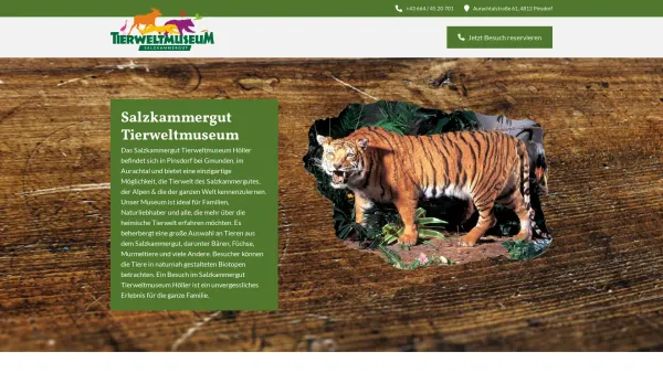 Website Screenshot: Tierweltmuseum Salzkammergut Höller Natur Tier Museum - Home - Salzkammergut Tierweltmuseum - Date: 2023-06-26 10:23:19