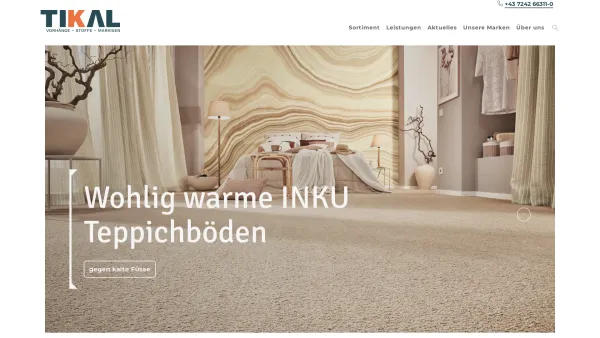 Website Screenshot: Tikal GmbH Co. Wohnunion - TIKAL: Ihr Raumausstatter in Wels - Date: 2023-06-26 10:23:19