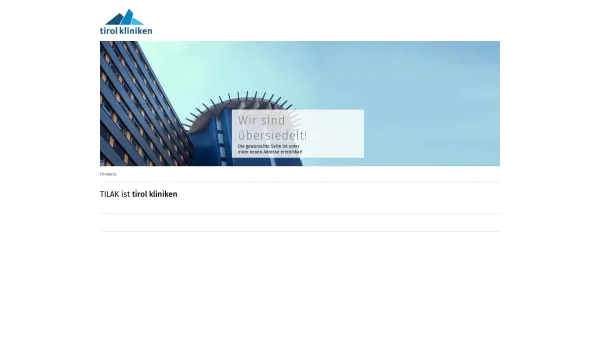 Website Screenshot: TILAK Unternehmen Gesundheit - TirolKliniken • Parken - Date: 2023-06-26 10:23:19