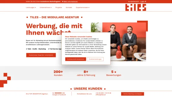 Website Screenshot: tiles media GmbH - Werbeagentur St. Pölten - Web, Grafik, Video, Marketing | Tiles - Date: 2023-06-26 10:26:49