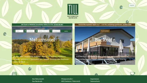 Website Screenshot: Till Eulenspiegel Unternehmensberatung - Naturmotel & Backcafe TILL, Satteins / Vorarlberg, Österreich - Date: 2023-06-26 10:23:19